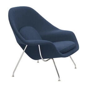 Knoll International - Fauteuil Womb Chair Relax piètement chromé