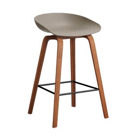 HAY - AAS 32 2.0 Bar Stool Low Lacquered Walnut