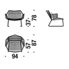 Moroso - Tropicalia - Fauteuil avec accoudoirs - dessin au trait