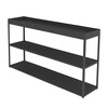 HAY - New Order Shelf With Tray 150x79.5cm - charcoal dark grey/lacquered/with 1 top tray