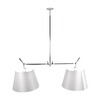 Artemide - Tolomeo Sospensione Satin Deckenleuchte - silber/weiß/Aluminium/groß/2x Ø 42 cm