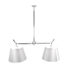 Artemide - Tolomeo Sospensione Satin Deckenleuchte - silber/weiß/Aluminium/groß/2x Ø 42 cm