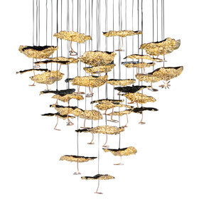 Catellani & Smith - Suspension LED Gold Moon Chandelier