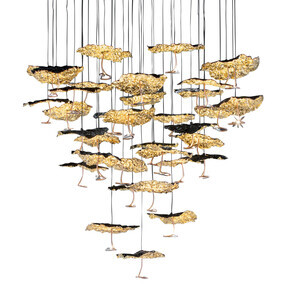Catellani & Smith - Suspension LED Gold Moon Chandelier