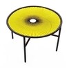 Moroso - Banjooli - Tafel - zwart/geel/handgebreide/PVC pootgeleiders/h 72cm/Ø 96cm/frame staal gelakt