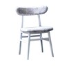 Gervasoni - Brick 221 - Chaise - gris/structure blanc/siège en dos rembourré/étoffe Iuta Grigio/55x50x79cm