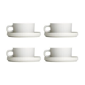 Blomus - Set de 4 tasse à thé et soucoupe Pilar
