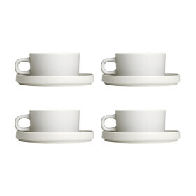 Blomus - Set de 4 tasse à thé et soucoupe Pilar