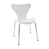 Fritz Hansen - Série 7 - Chaise laquée 46cm - blanc/piètement métal chromé/laqué/PxHxP 50x82x52cm