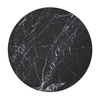 ferm LIVING - Marble Coffee Table - marble black/frame black powder coated/H 35cm/Ø 70.5cm