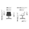 Vitra - EA 117 Alu Chair-Bureaustoel/verchroomd - Strichzeichnung