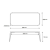 Gubi - Gubi Dining Table Rectangular - line drawing