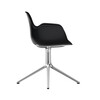 Normann Copenhagen - Form Swivelchair with armrest 4L Alu - black/frame aluminium/H x W x D: 80 x 70,5 x 70,5cm