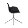 Normann Copenhagen - Form Drehstuhl mit Armlehnen 4L Alu - schwarz/Gestell aluminium/H x B x T: 80 x 70,5 x 70,5cm