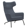 Softline - Havana Wingback Chair - blue/grey/fabrics Vision 441/WxHxD 79x107x96cm/frame black