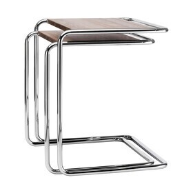 Thonet - B 97 Pure Materials Beistelltisch 2er Set Nussbaum