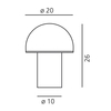 Artemide - Onfale Tavolo Piccolo Table Lamp - line drawing