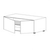 Piure - Nex Pur Box - Meuble avec porte 120x52.5x48cm - blanc/aggloméré laqué mat/sur pieds de glisser/1 étagère