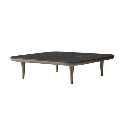 &tradition - FLY Table SC11 Coffee Table 120x120cm - black/marquina marble/frame smoked oiled oak