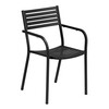 emu - Segno - Chaise de jardin avec accoudoirs - noir/peint par poudrage/PxHxP 52x84x53cm