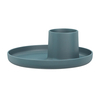 Vitra - O-Tidy Behälter mit Tablett - meerblau/Behälter Ø7.5cm/H 8cm/Ø 22cm