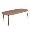 Gubi - Gubi Dining Table Elliptical - walnut/LxWxH 230x120x72,3cm/base/top walnut