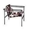 Cassina - Le Corbusier LC1 - Fauteuil bas - peau blanche/noire/marron/structure acier inoxydable chromé