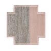 GAN - Mangas Space Square Tapijt - pink/grijs gevlochten/100 % nieuwe wol/hand loom/160x160cm