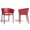 Vondom - Africa - Armleunstoel - rood/mat/H x W: 75 x 58cm/voor binnen en buiten geschikt