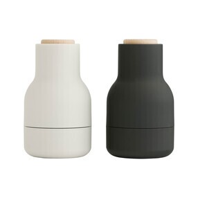 Audo - Set de 2 moulins Bottle Grinder Small couvercle hêtre