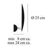 Catellani & Smith - Lederam W1 LED - Applique murale Ø25cm - dessin au trait