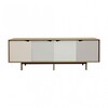 Andersen Furniture - Andersen Furniture S1 - Sideboard coloré - Doeskin, Iron, Silver, Iron/chêne huilé/L 200 x D 50 x H 68 cm