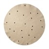 ferm LIVING - Jute Black Dots - Tapijt groot - naturel/zwart/rond/Ø 130cm