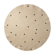 ferm LIVING - Jute Black Dots Teppich