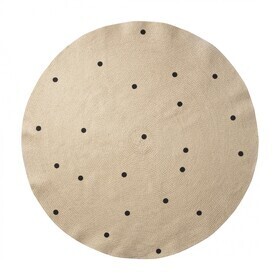 Ferm Living - Jute Black Dots Carpet