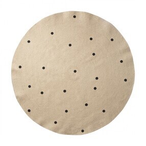 Ferm Living - Jute Black Dots Carpet