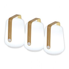 Fermob - Special Edition Balad Bamboo LED Akkuleuchte 3er Set H 12cm