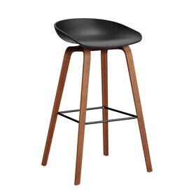 HAY - About A Stool AAS 32 2.0 Bar Stool High Lacquered Walnut