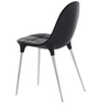 Cassina - Caprice Stuhl - schwarz/Leder Scozia 13X606/Gestell chrom/Schale außen schwarzes Nylon