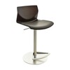 la palma - Kai Bar Stool Adjustable - dark oak walnut stained/incl. leather cushion dark brown/adjustable in height from 54 to 79 cm
