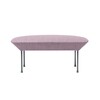 Muuto - Oslo Pouf/Hocker - rosa/Stoff kvadrat fiord 551/BxHxT 100x45x73cm/Füße in hellgrau
