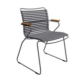 HOUE - Chaise de jardin avec accoudoirs à dossier bas Click