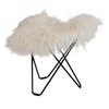 cuero - Flying Goose Iceland - Tabouret - blanc/agneau islandais Wild White/châssis noir
