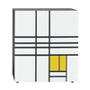 Cappellini - Homage to Mondrian Cabinet - white/yellow/matt/99x116x40cm