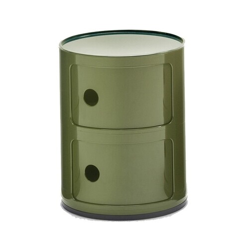 Kartell - Componibili 2 Container - grün/glänzend/H 40cm/ Ø 32cm/Neue Farbe!