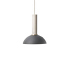 ferm LIVING - Hoop Shade - Lampenkap - zwart/gepoedercoat/binnen wit/H 7cm/Ø 20cm