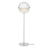 Gubi - Multi-Lite - Lampe de plancher chrome - blanc/abat-jour blanc/H 148cm, Ø 39cm/structure chrome