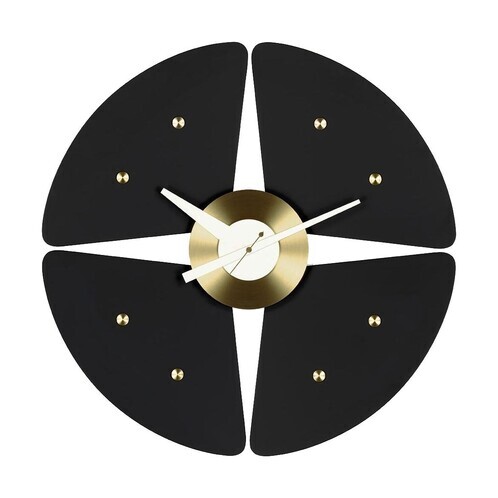 Vitra - Petal Clock Nelson - black/brass/Ø44.8cm