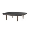 &tradition - FLY Table SC4 - Table d'appoint - noir/marbre marquina/piètement en chêne fumé et huilé/26x80x80cm