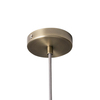 ferm LIVING - Socket Pendant High Pendelleuchte - messing/plattiert/Baldachin messing/Stoffkabel hellgrau/H 17cm/Ø 7.5cm/50Hz